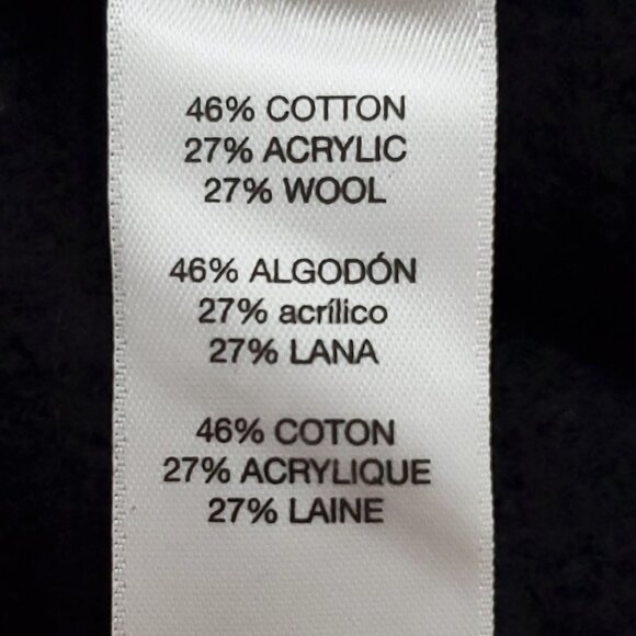 Chico's Rib Mix FiFi Cardigan Sweater Full Zip Black Wool Blend Size O Small - Picture 12 of 14